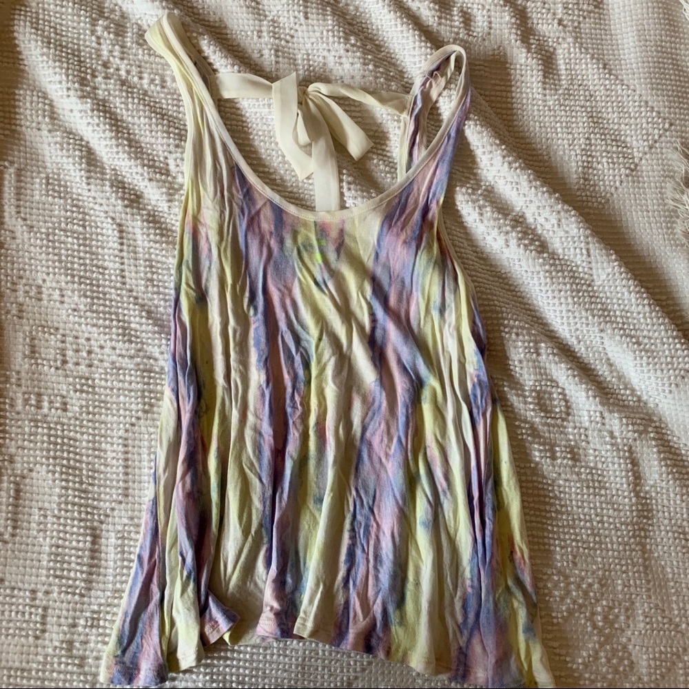 Watercolor Tank Top open back Urban Outfitters